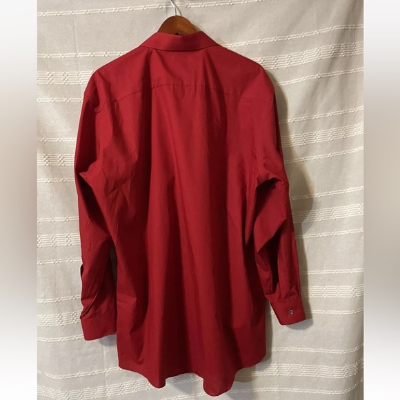 JF Ferrar Red Slim Fit Dress Shirt - Picture 2 of 3